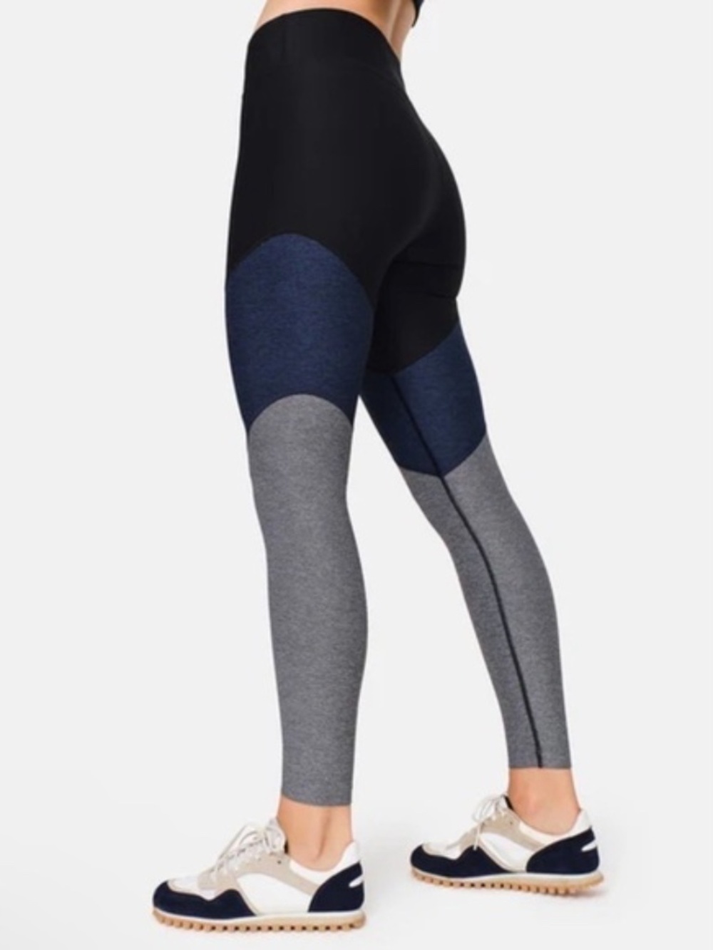 Outdoor Voices Springs 7/8 Leggings Colorblock Navy Black Gray Size Small